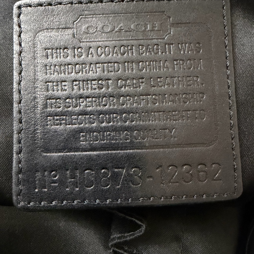Coach #12362 Shiny Black Leather Tote - Picture 13 of 14